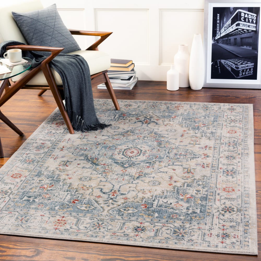 Alfombra vintage oriental multicolor/gris 200x275