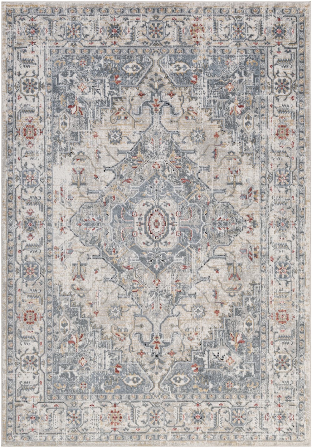 Tapis vintage oriental multicolore/gris 160x220