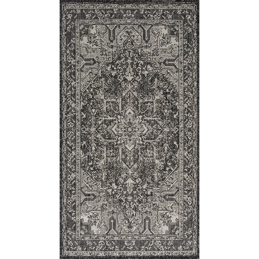 Tapis d'Extérieur/Intérieur Gris/Ivoire 80x150
