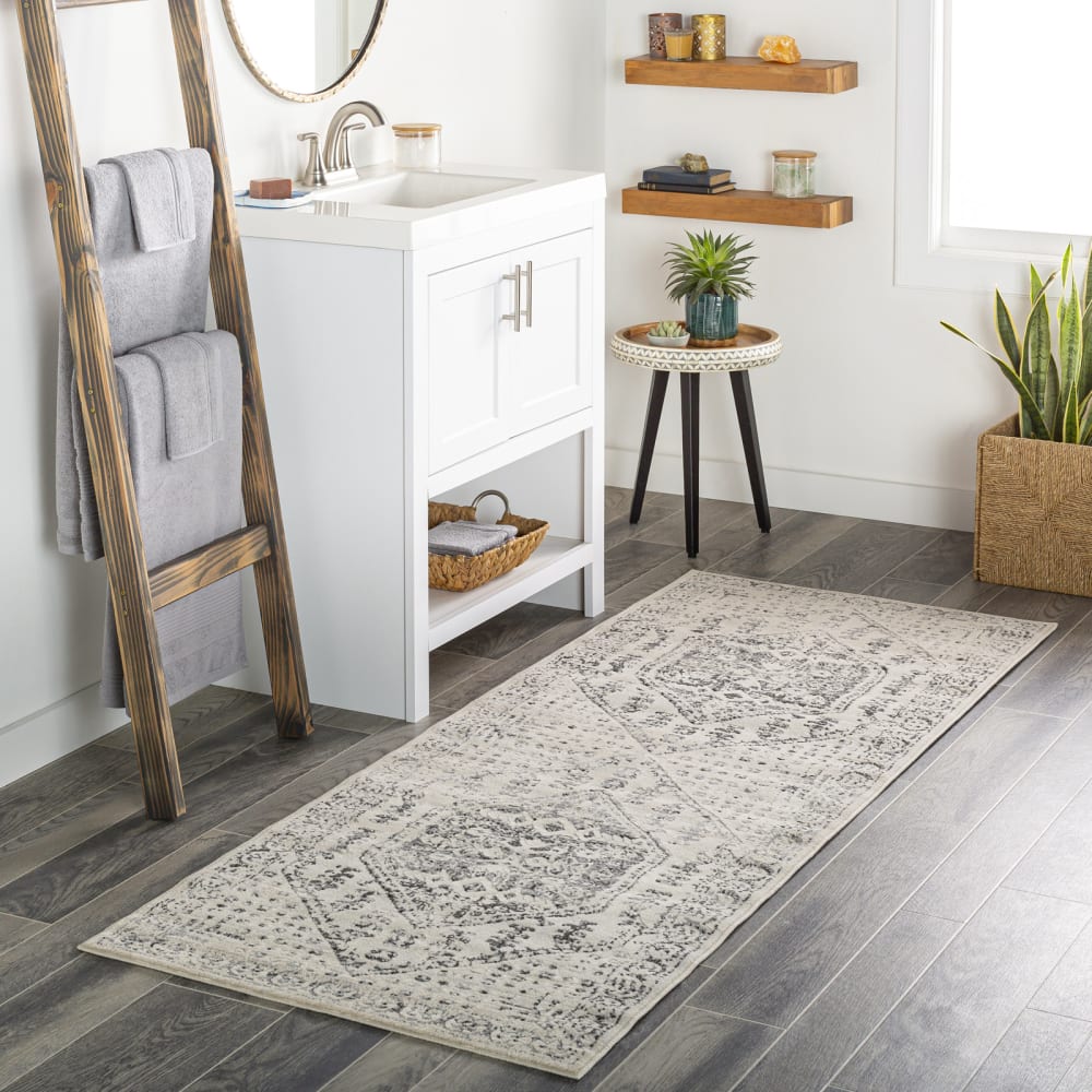 Tapis de couloir vintage oriental beige/gris 80x220 — vue 3
