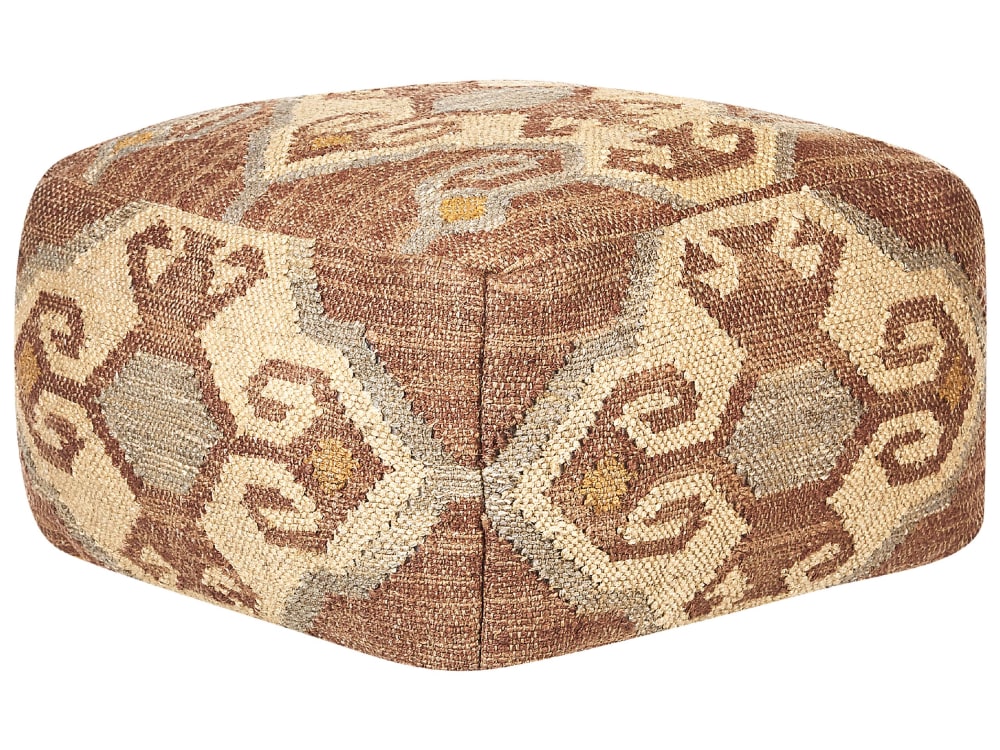 Beliani Pouf aus Jute L50 cm, rot style vintage Jute Kinder