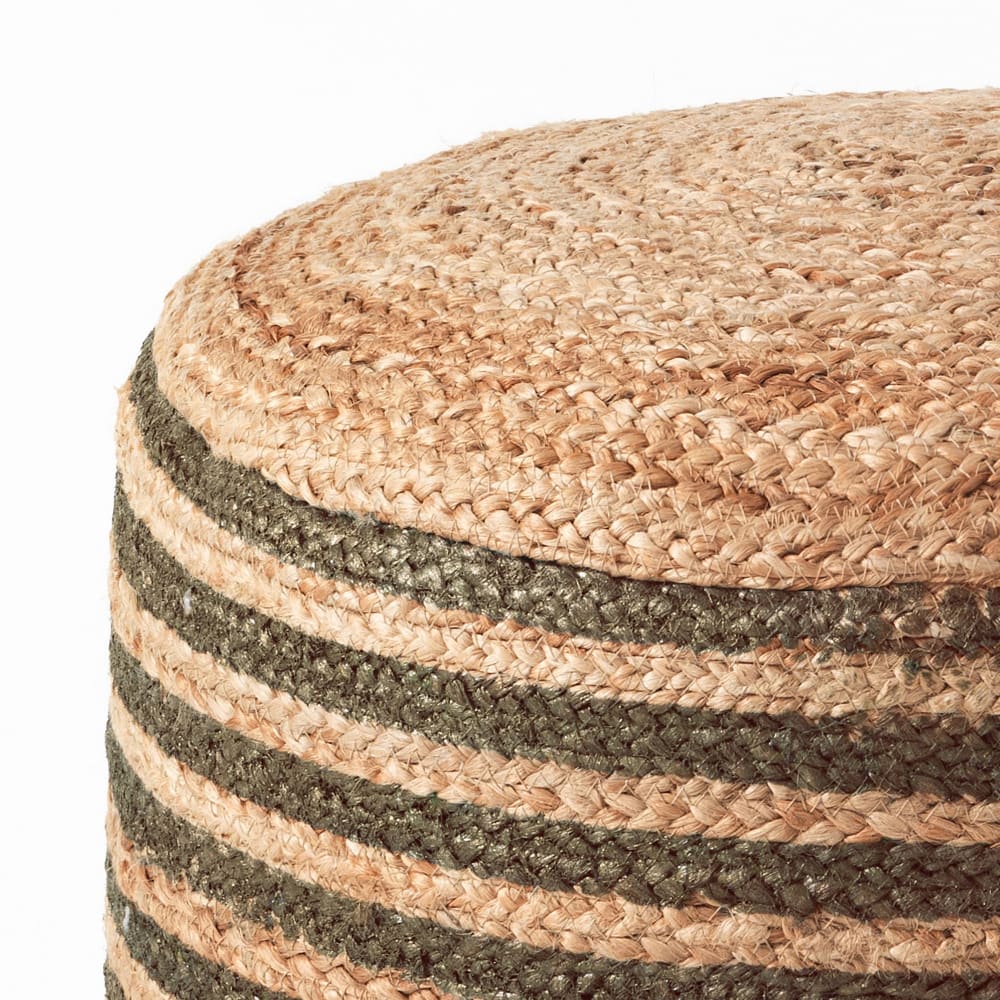 Pouf in juta intrecciata beige cm ø50 x h.30 - ORESTELUCHETTA