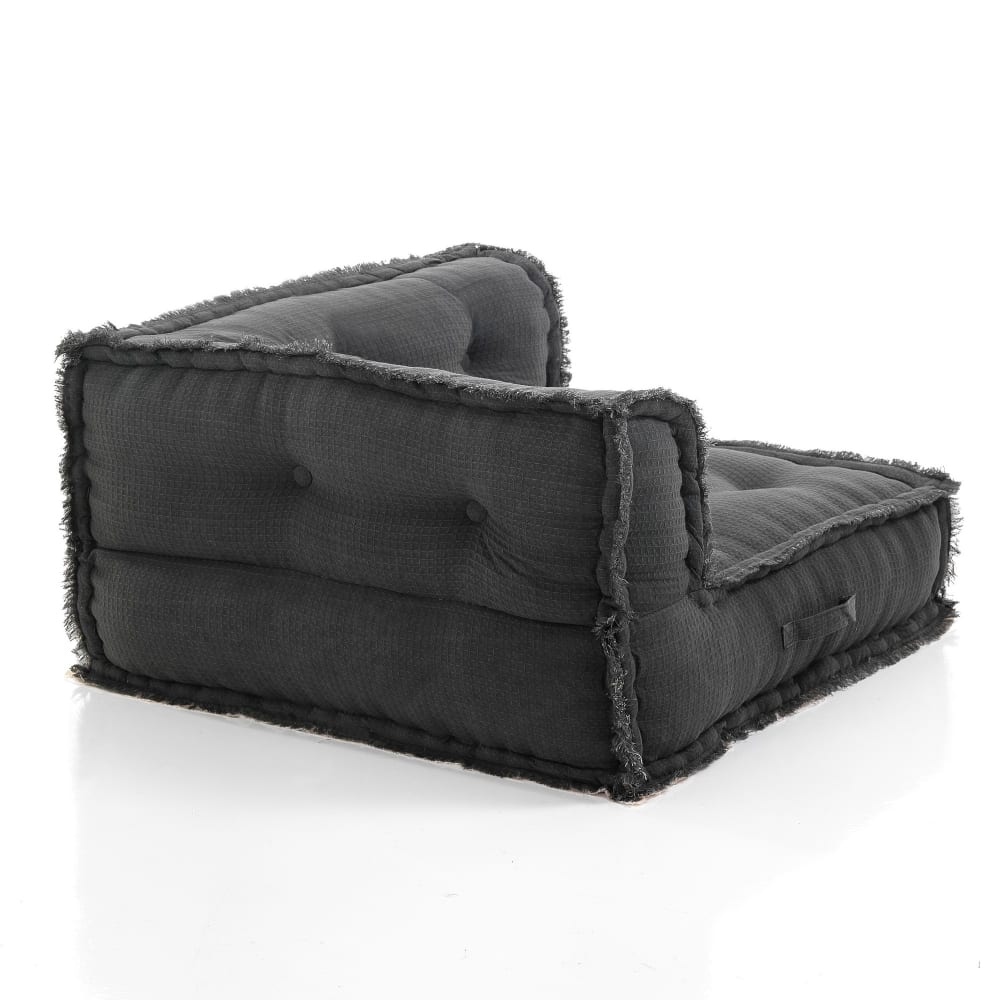 Elemento angolare in cotone 100% grigio non sfoderabile -