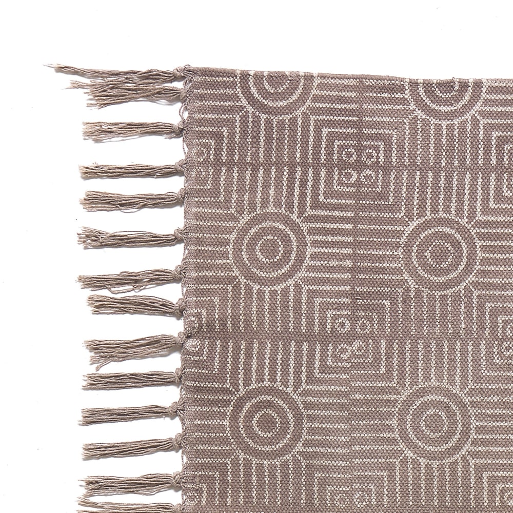 Tappeto piccolo in cotone marrone cm. 110x60 - ORESTELUCHETTA