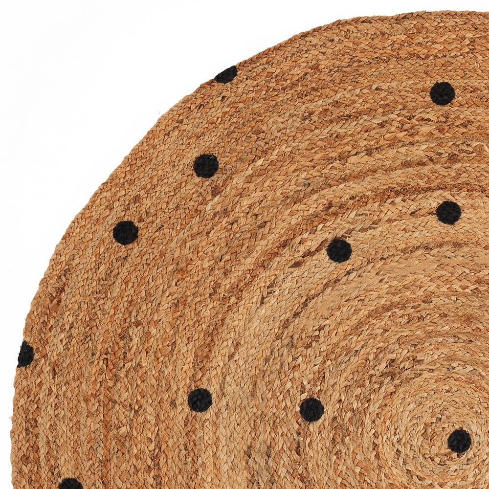 Tappeto rotondo in juta colore naturale per esterno -