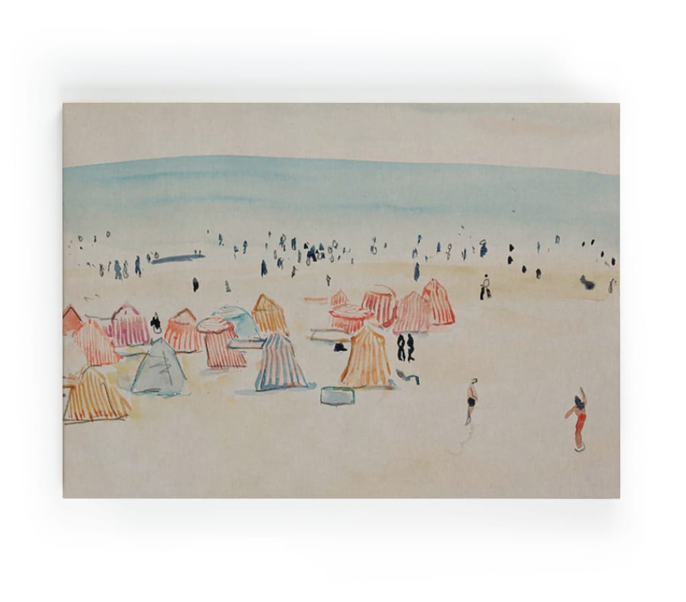 Surdic Peinture sur toile 60x40 Imprimé Plage Multicolore Pes - Polyester - 40x60x3cm