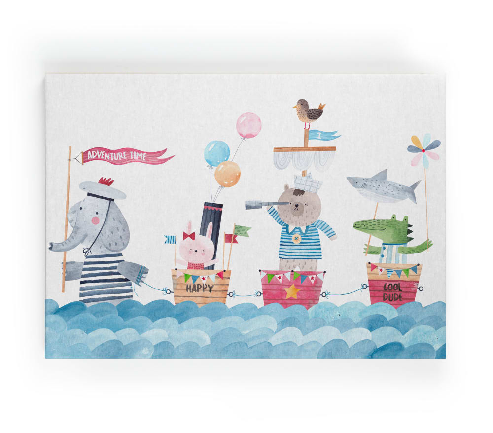 Surdic Leinwand 60x40 Ozeanreise-Druck MEHRFARBIG PES - POLYESTER Kinder