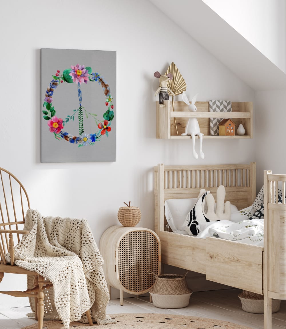 Peinture sur toile 60x40Impression de paix - Maisons du Monde