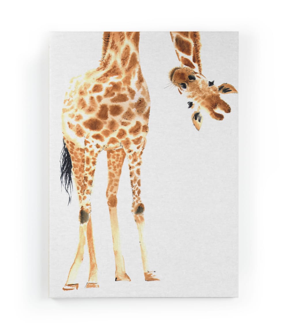 Surdic Leinwand 60x40 Giraffen-Druck MEHRFARBIG PES - POLYESTER Kinder