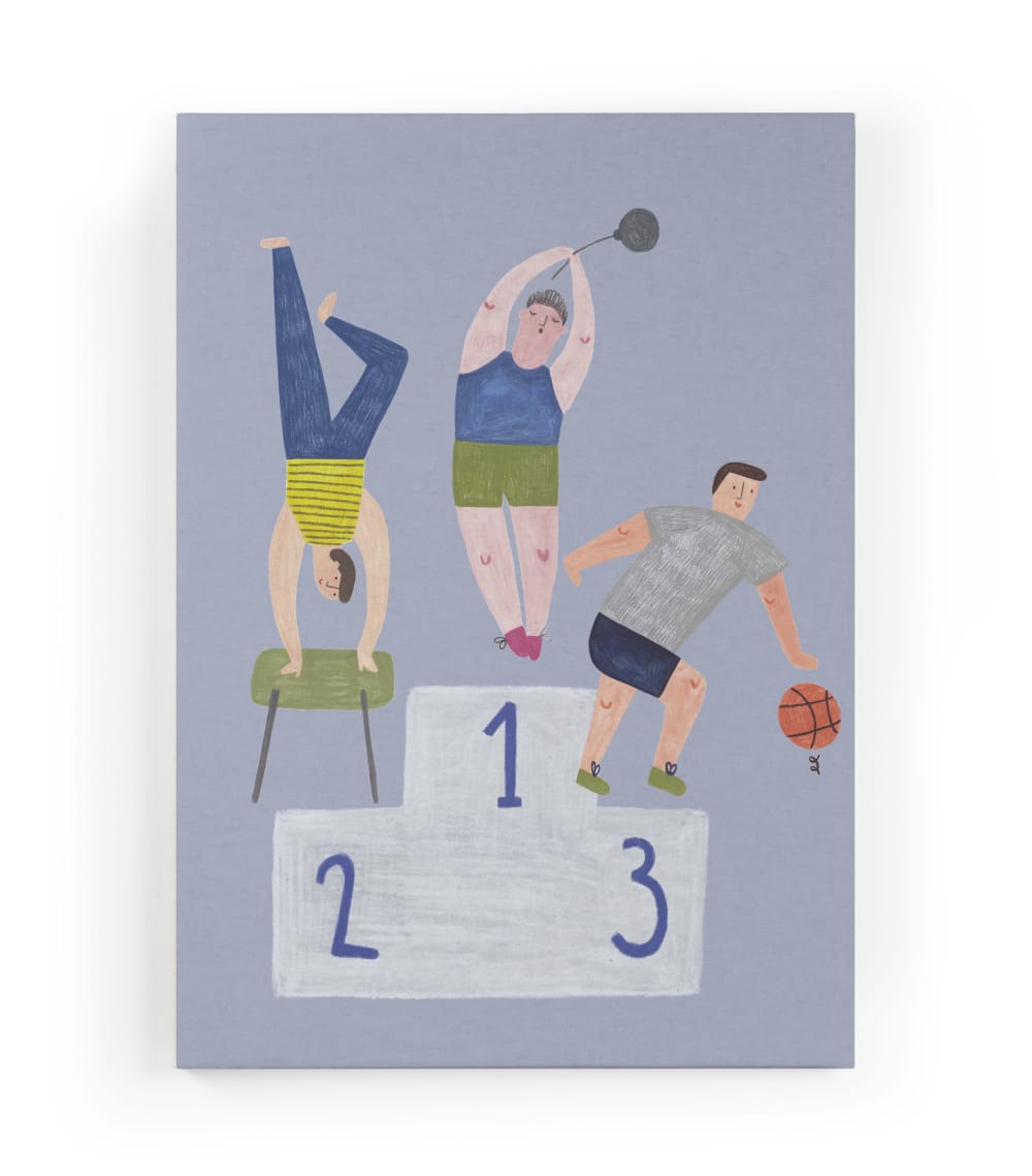 Tela 60x40 Stampa Amore per lo sport - Multicolore - PES - Poliestere