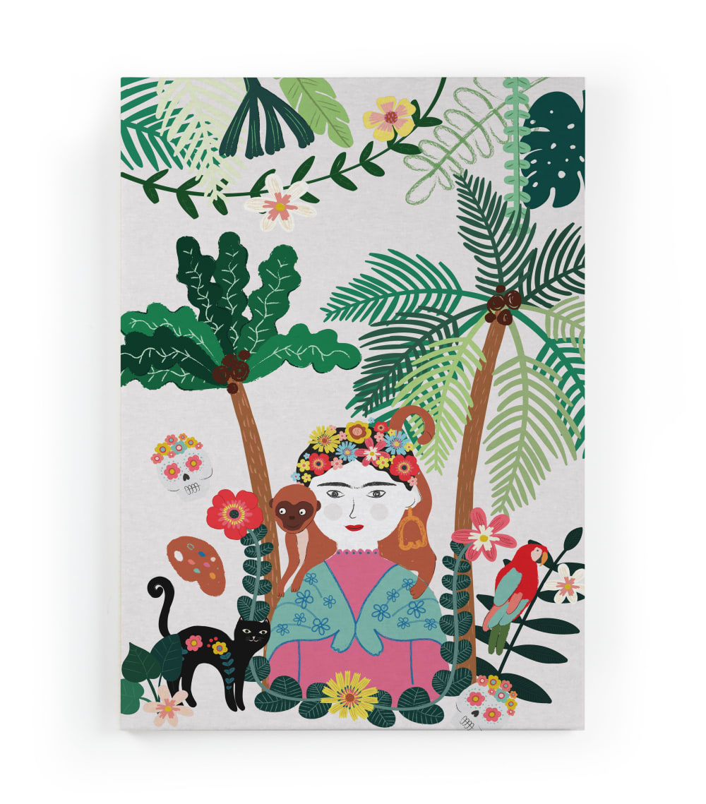 Lienzo 60x40 impresión Frida Kahlo niños