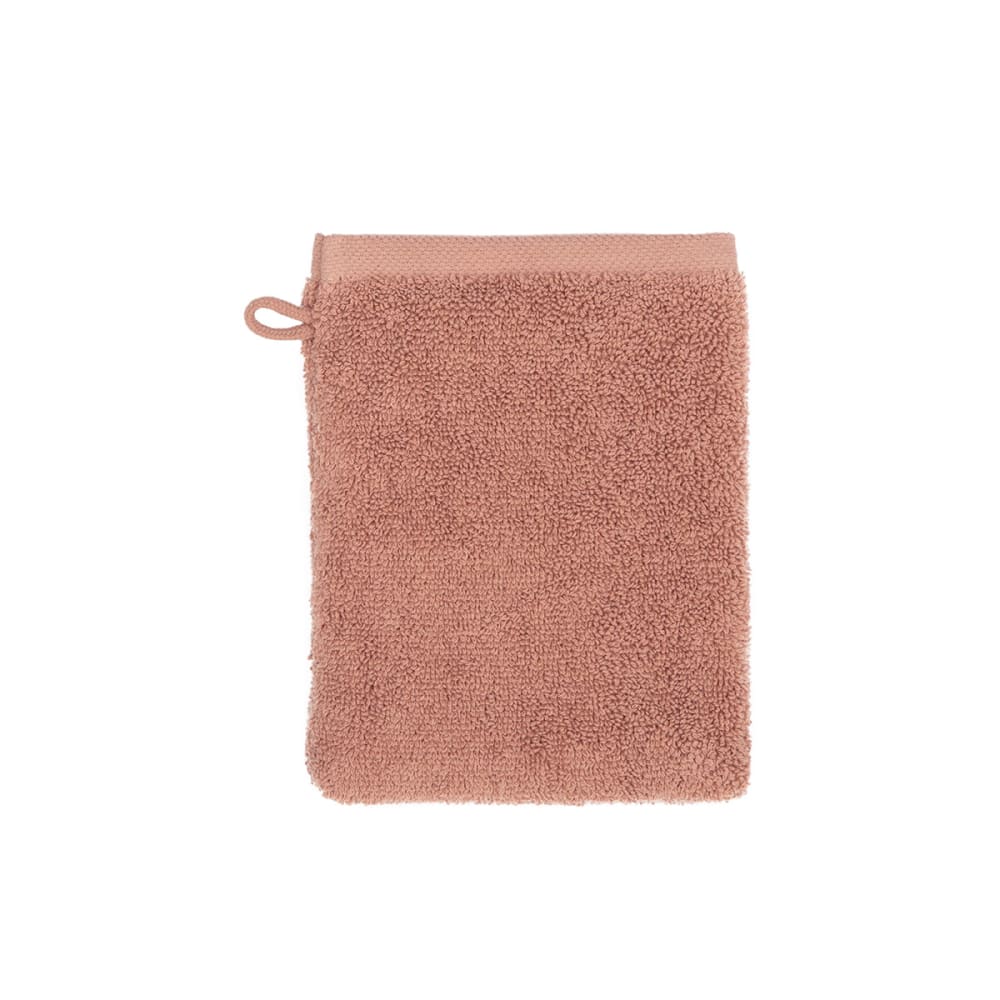 Gant de toilette en coton rose 15 x 21 cm