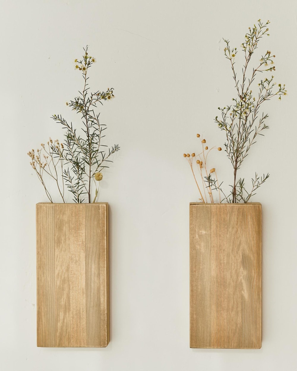 Vase mural en bois lot de 2 — vue 3