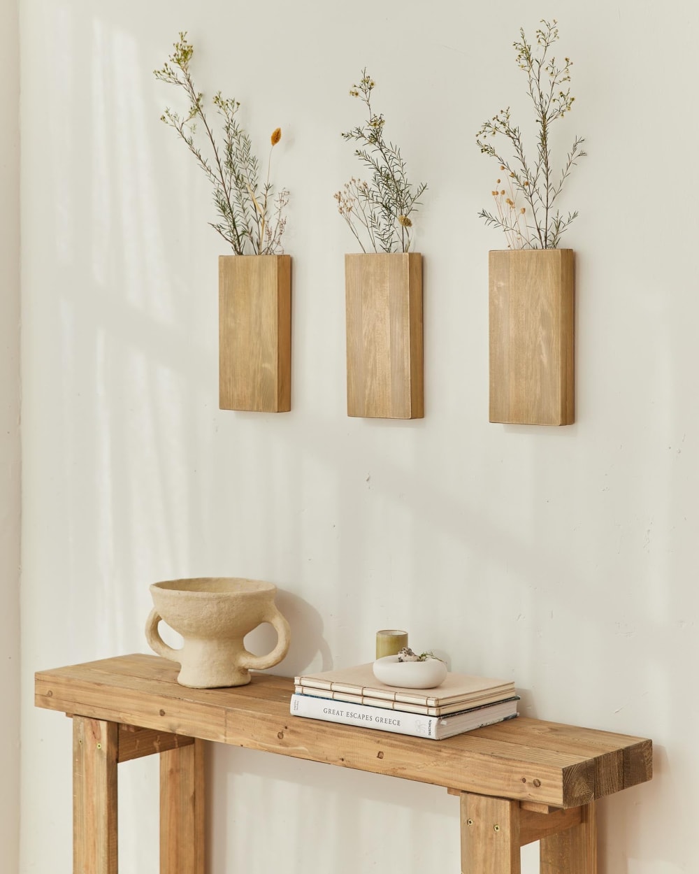 Vase mural en bois lot de 3 — vue 3