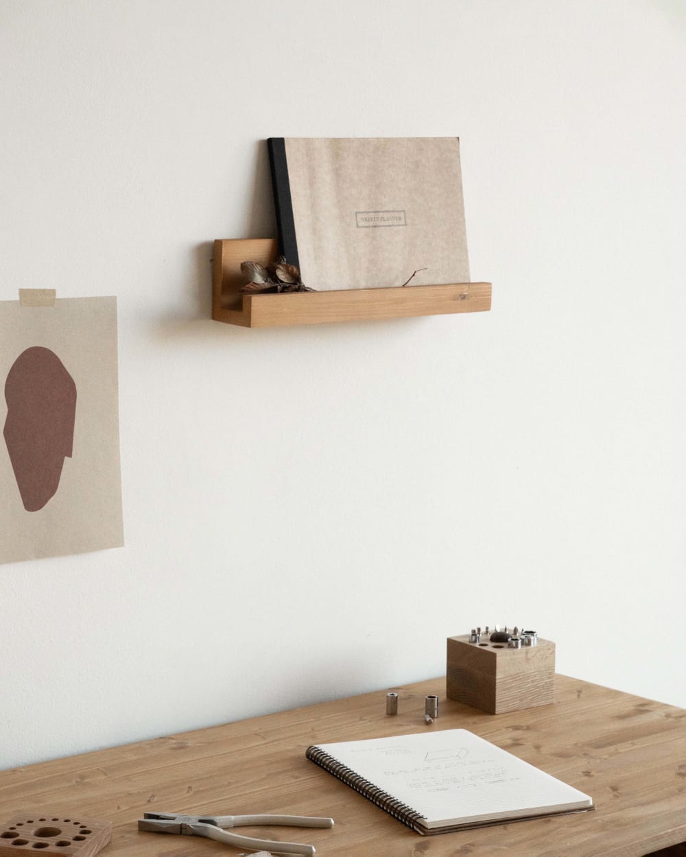 Étagère murale en bois naturel 100 cm