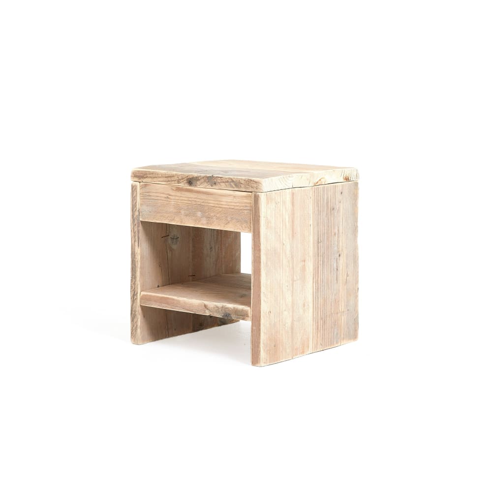 Table de chevet bois beige