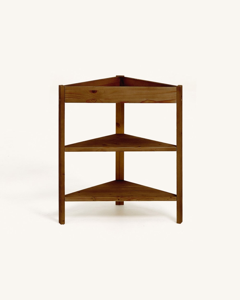 Etagère d'angle en bois marron