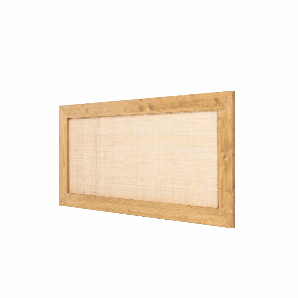 Tête de lit sapin massif et fibres naturelles naturel 140 cm