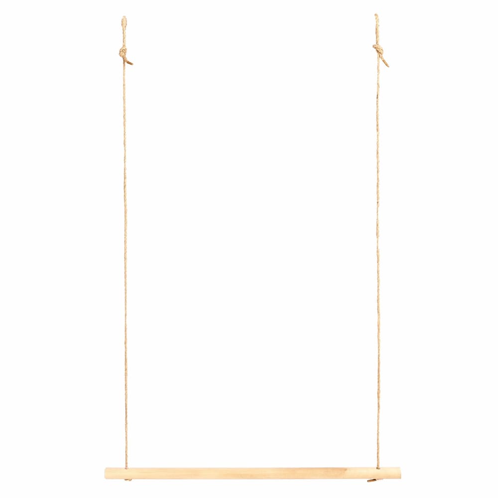 Porte-manteau en bois de couleur beige 120 cm