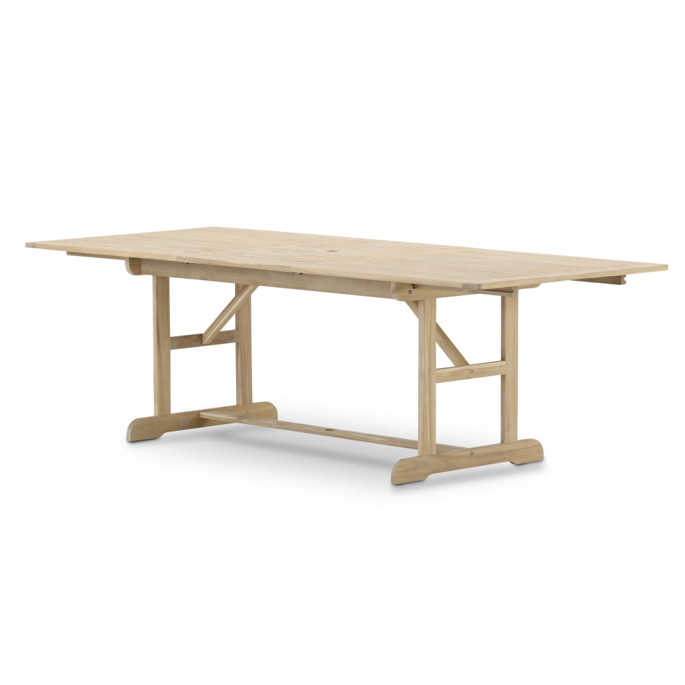 Tavolo da giardino allungabile in legno 180/240x100 cm colore chiaro - LEGNO