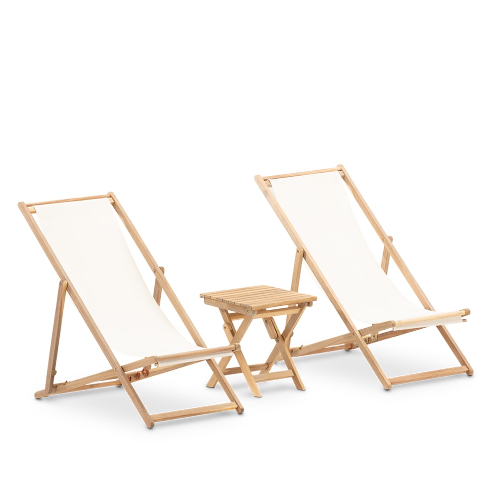 Ensemble de jardin 2 hamacs et table d’appoint 40x40