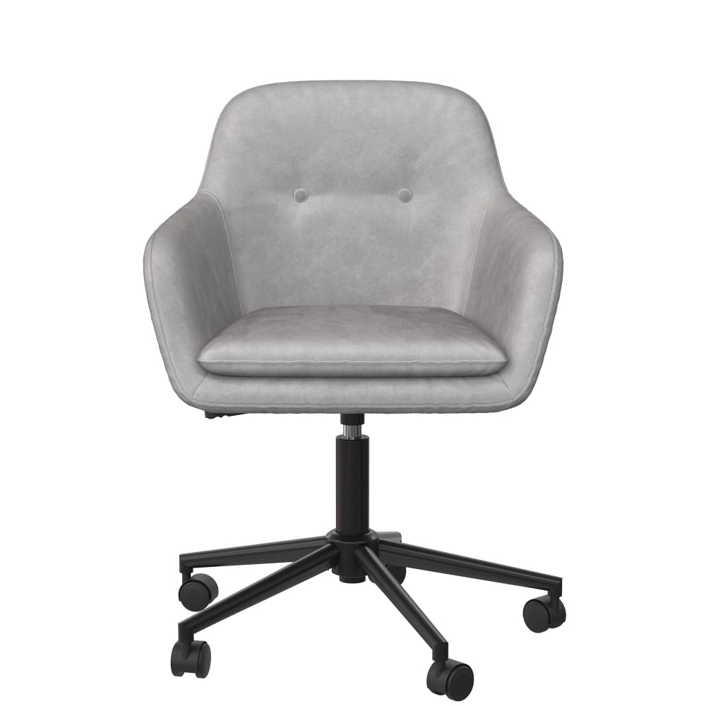 Sedia da ufficio in velluto grigio chiaro - Loft24