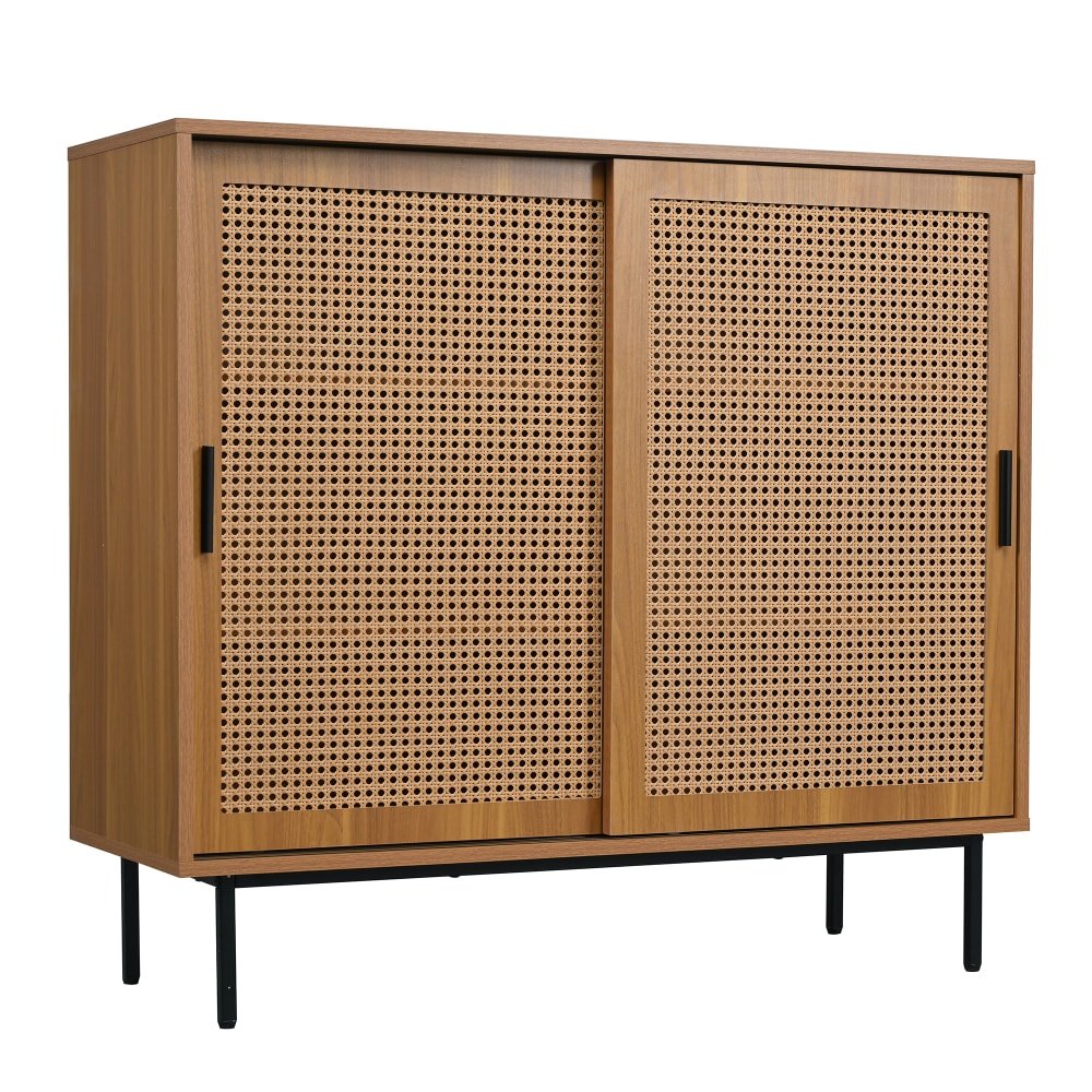 Mueble de almacenamiento de entrada de madera con estantes