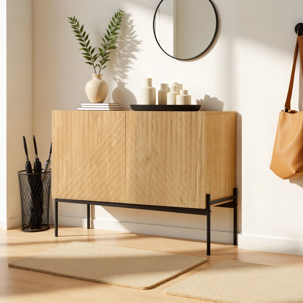 Mobiletto d'ingresso in legno chiaro - Urban Meuble
