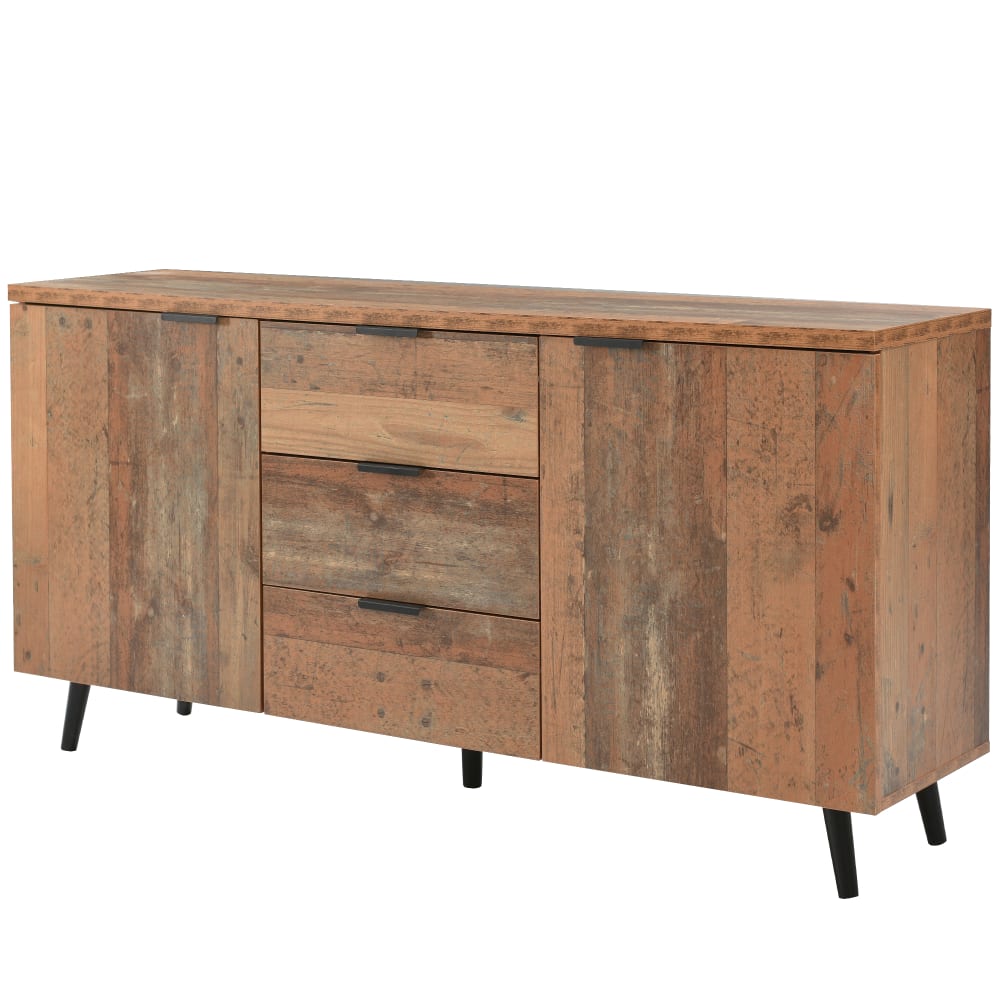 Urban Meuble Rustikales Schlafzimmer-Sideboard aus Holz style vintage Braun Spanplatte