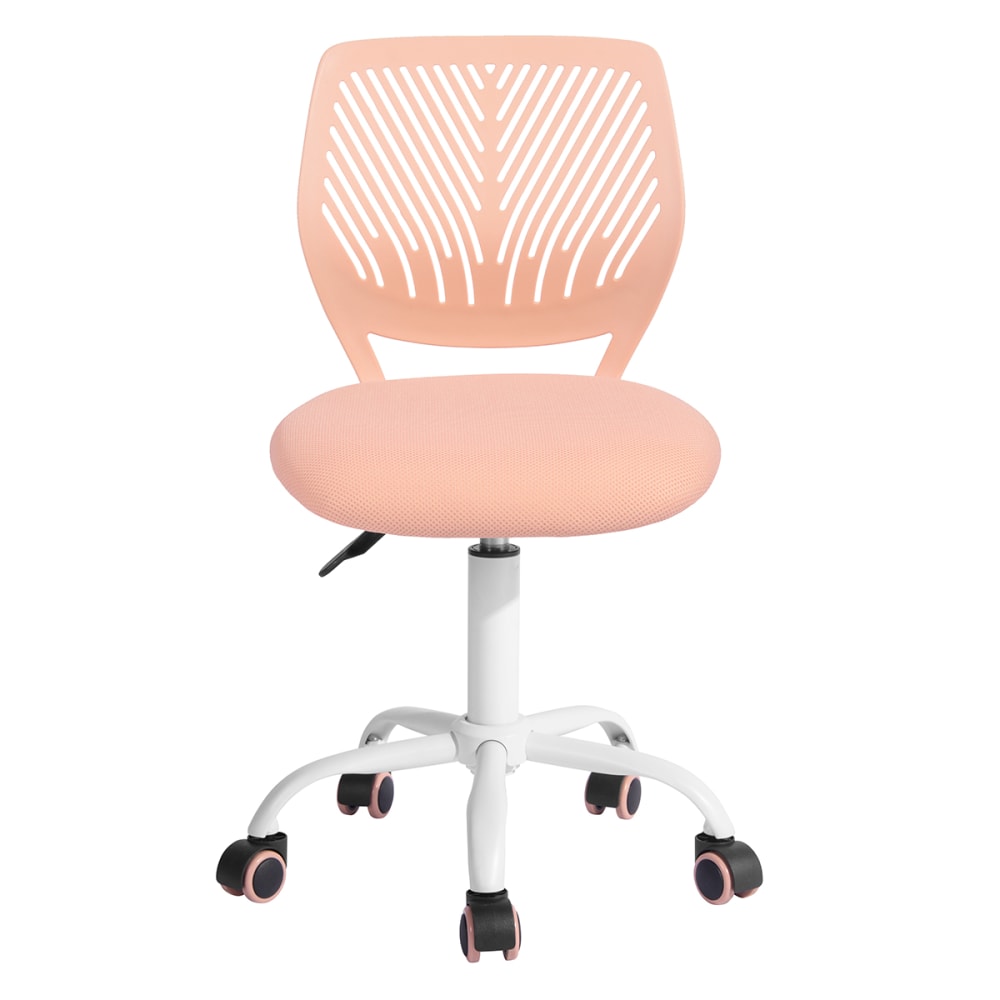 Sedia da ufficio ergonomica rosa con ruote - Modello Classico chic - Rosa - Tessuto
