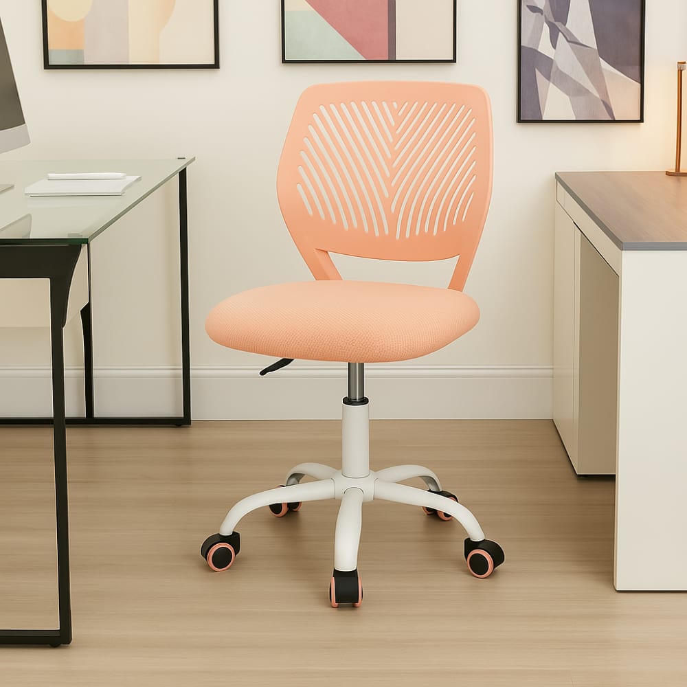Ergonomischer Bürostuhl mit Rollen, Rosa - Maisons Du Monde