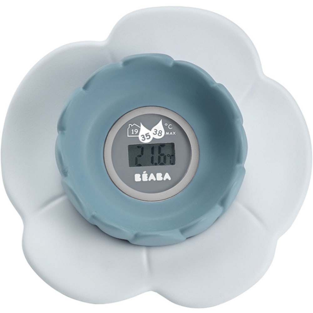 Béaba Thermomètre de bain Lotus Bleu Pvc - Poly Chlorure De Vinyle - 13x4x13cm