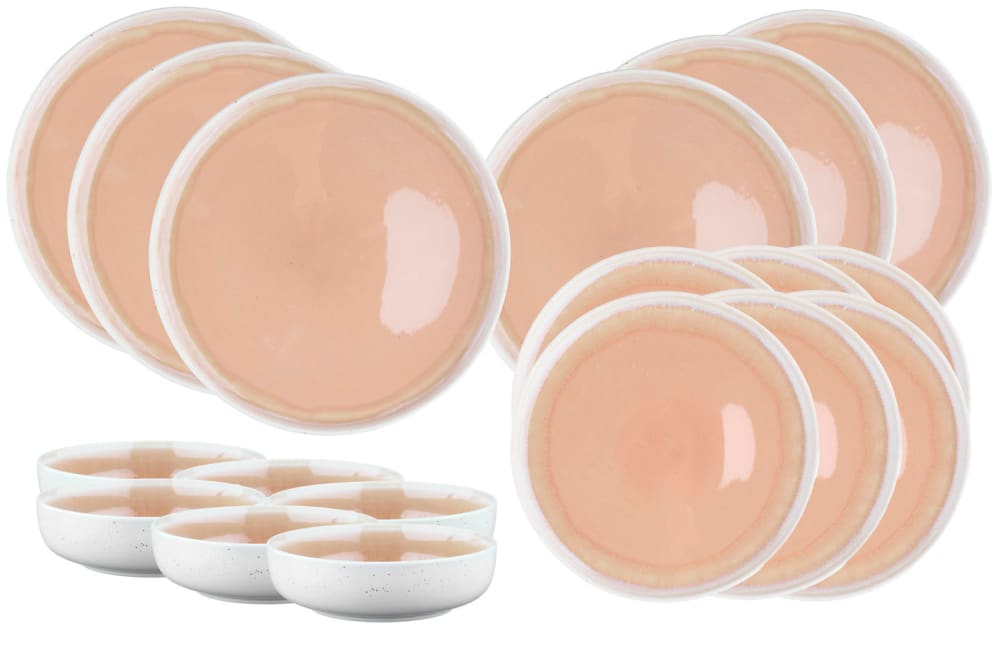 Service Les Essentiels OXYGEN - 18 pièces - Rose poudre