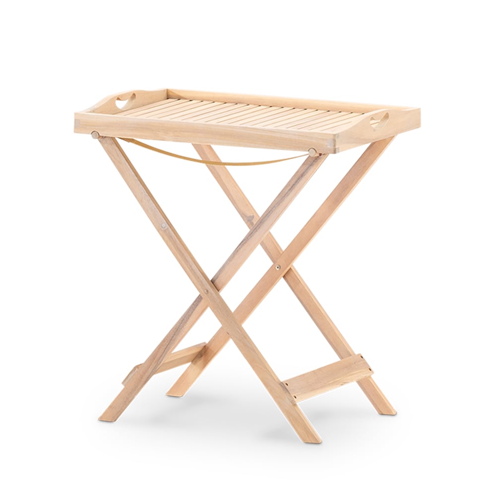 Plateau amovible / serveuse avec pieds en bois clair