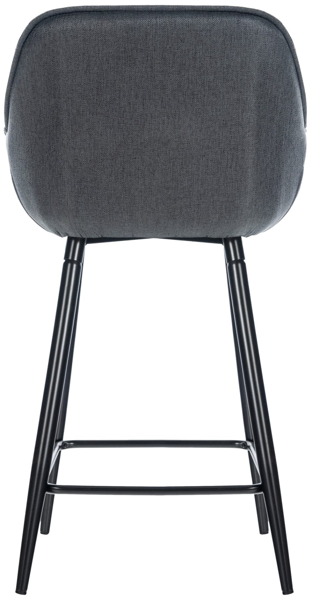 Set di 2 sgabelli da bar in tessuto colore grigio scuro - CLP