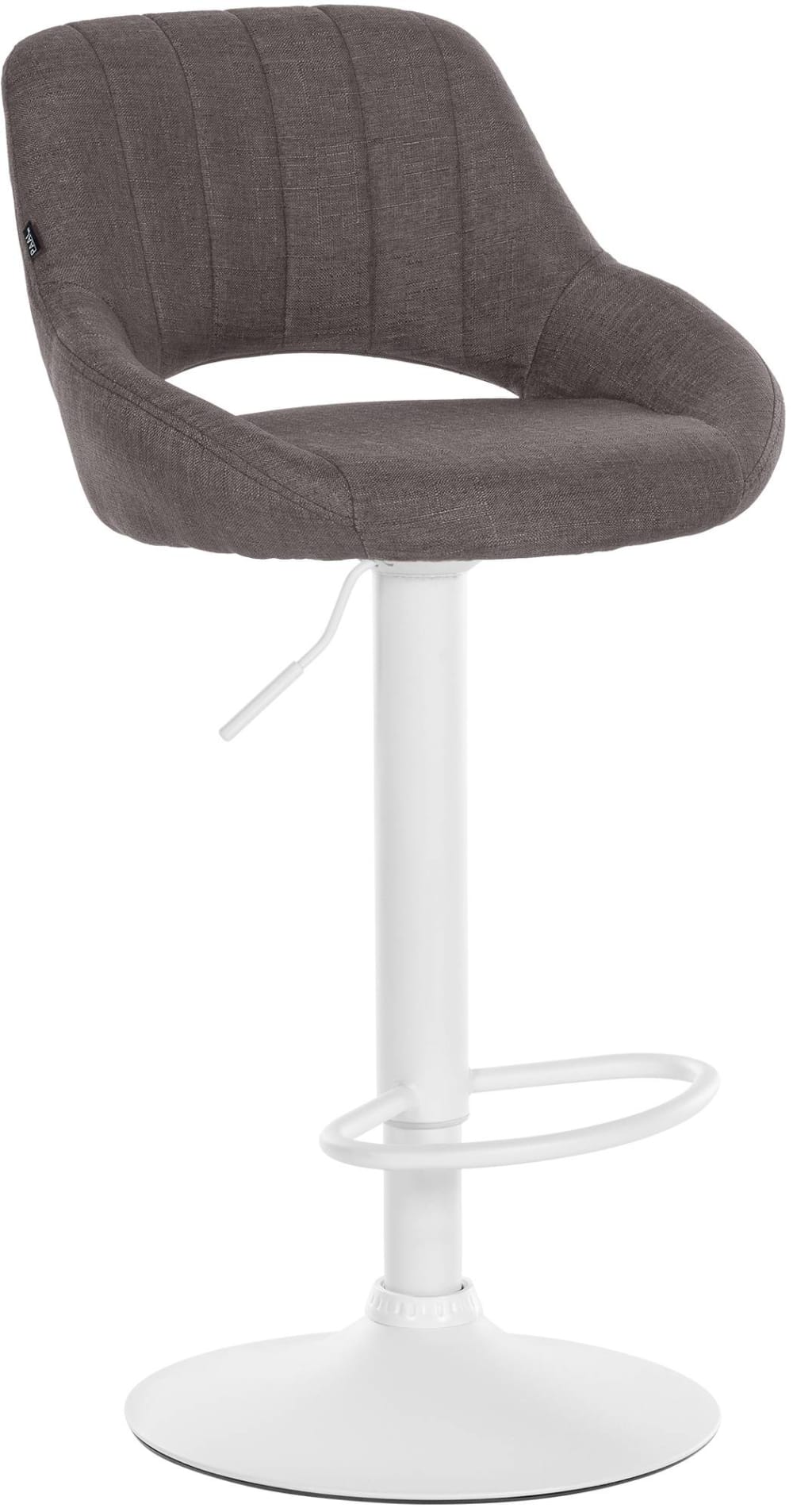 Tabouret de bar en tissu ajustable pivotant stoff gris foncé Tabouret de bar en tissu ajustable pivotant stoff gris foncé