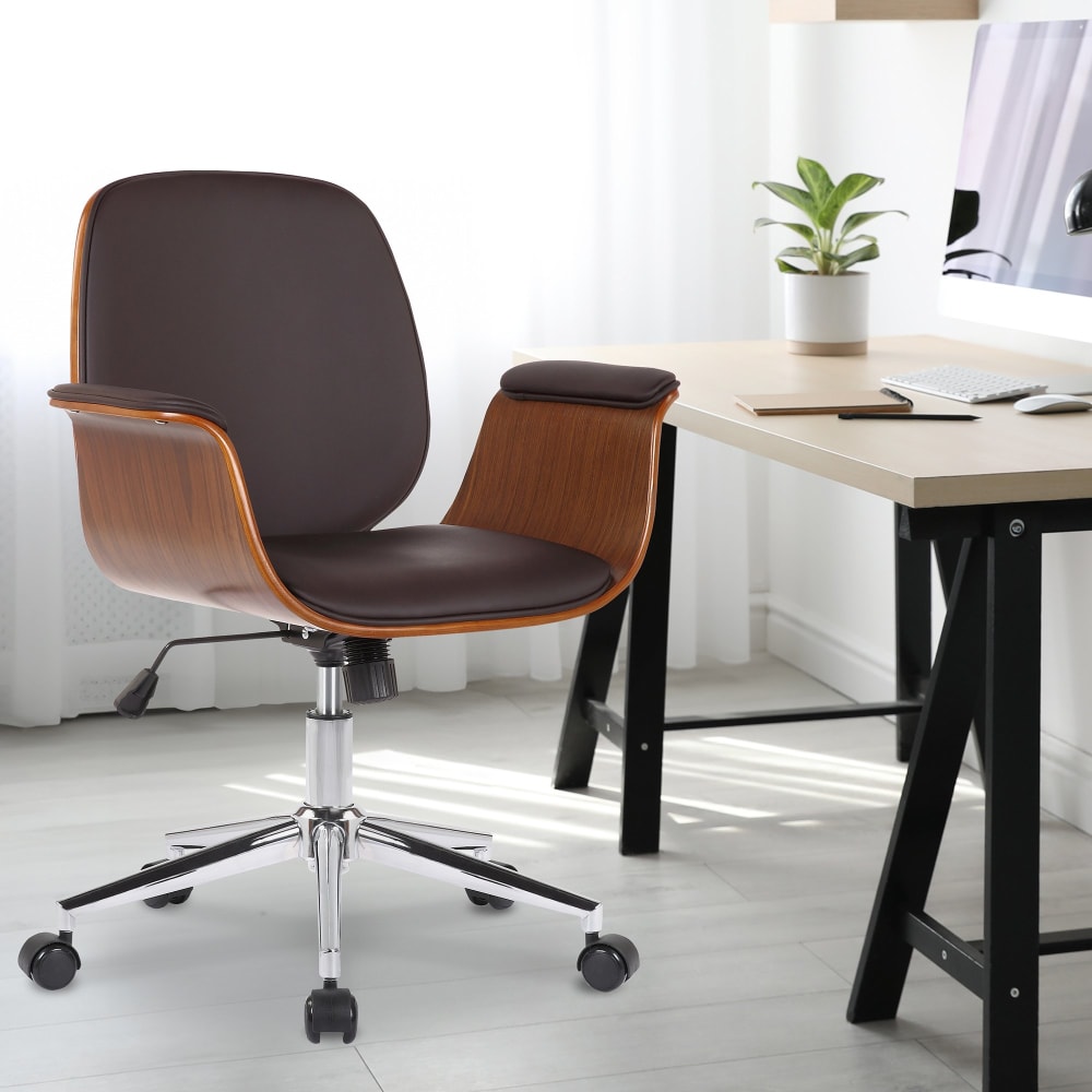 CLP Bürostuhl höhenvestellbar aus Holz walnuss/braun style modern - Holz