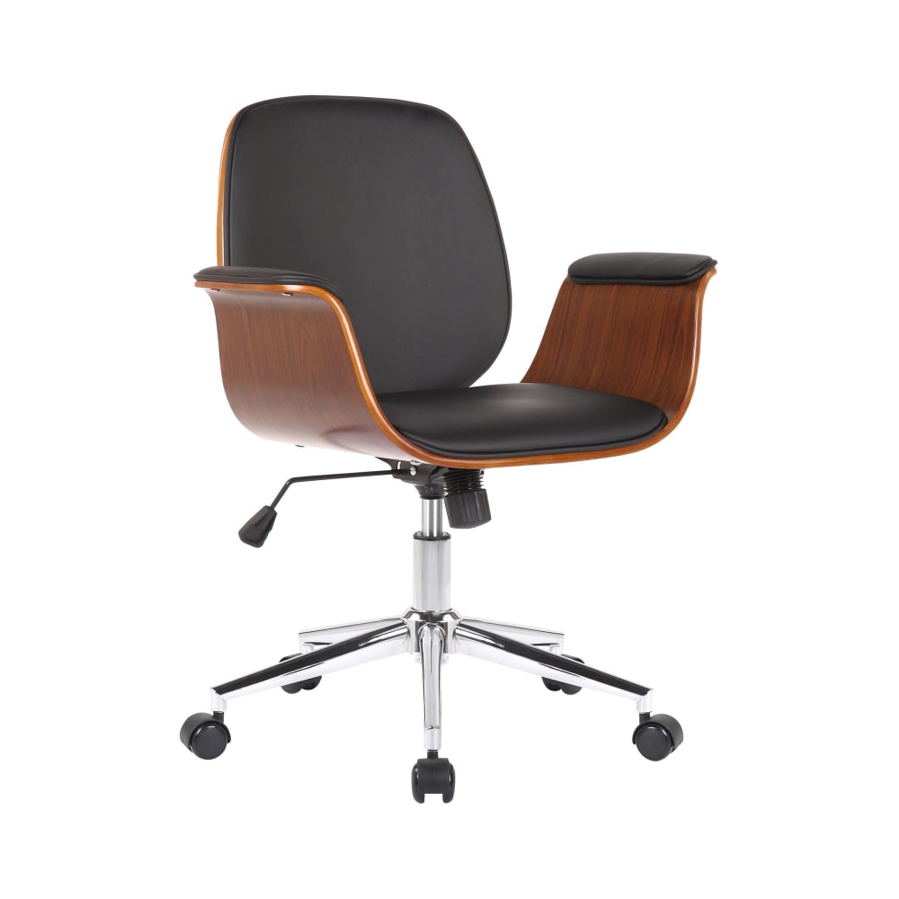 Chaise de bureau réglable en holz Noyer / Noir