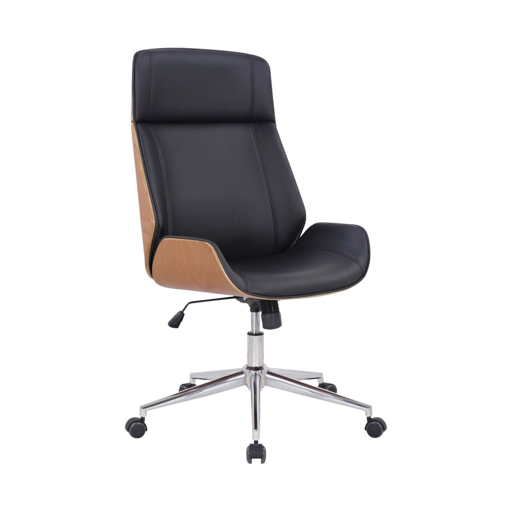 Chaise de bureau réglable en pvc und synthetik Nature / Noir