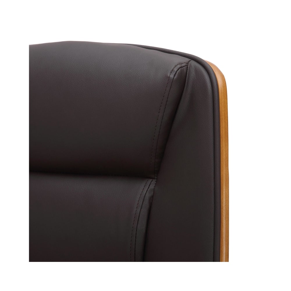Bürostuhl höhenvestellbar aus Kunstleder walnuss/braun - Maisons