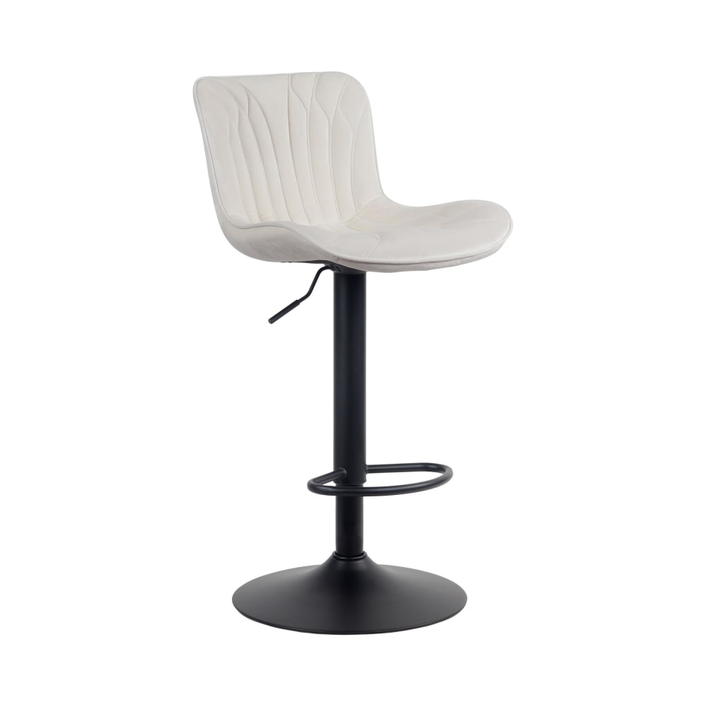 CLP Barhocker höhenverstellbar drehbar Samt creme style modern Beige Samt