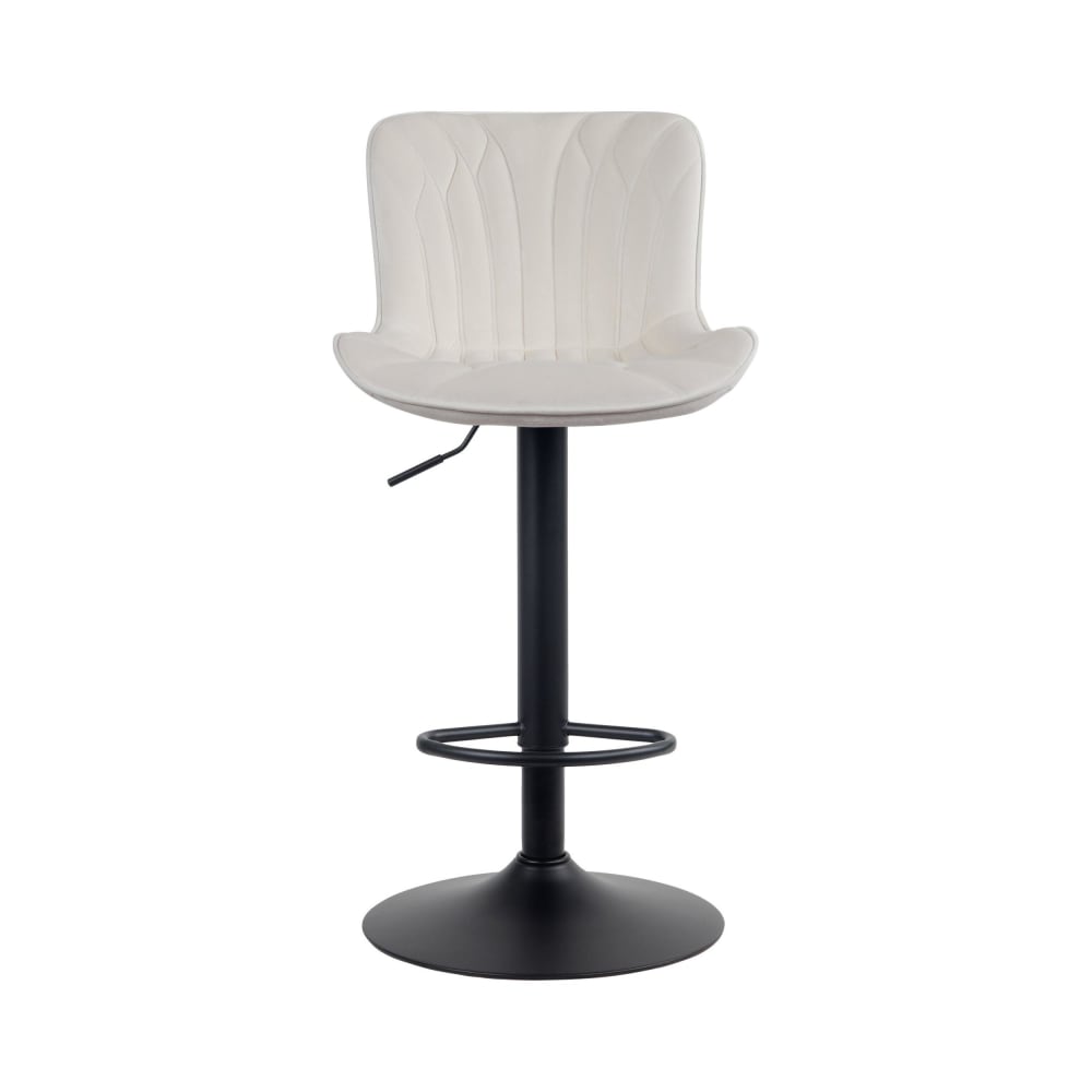 Sgabello da bar regolabile in Velluto Colore crema - CLP