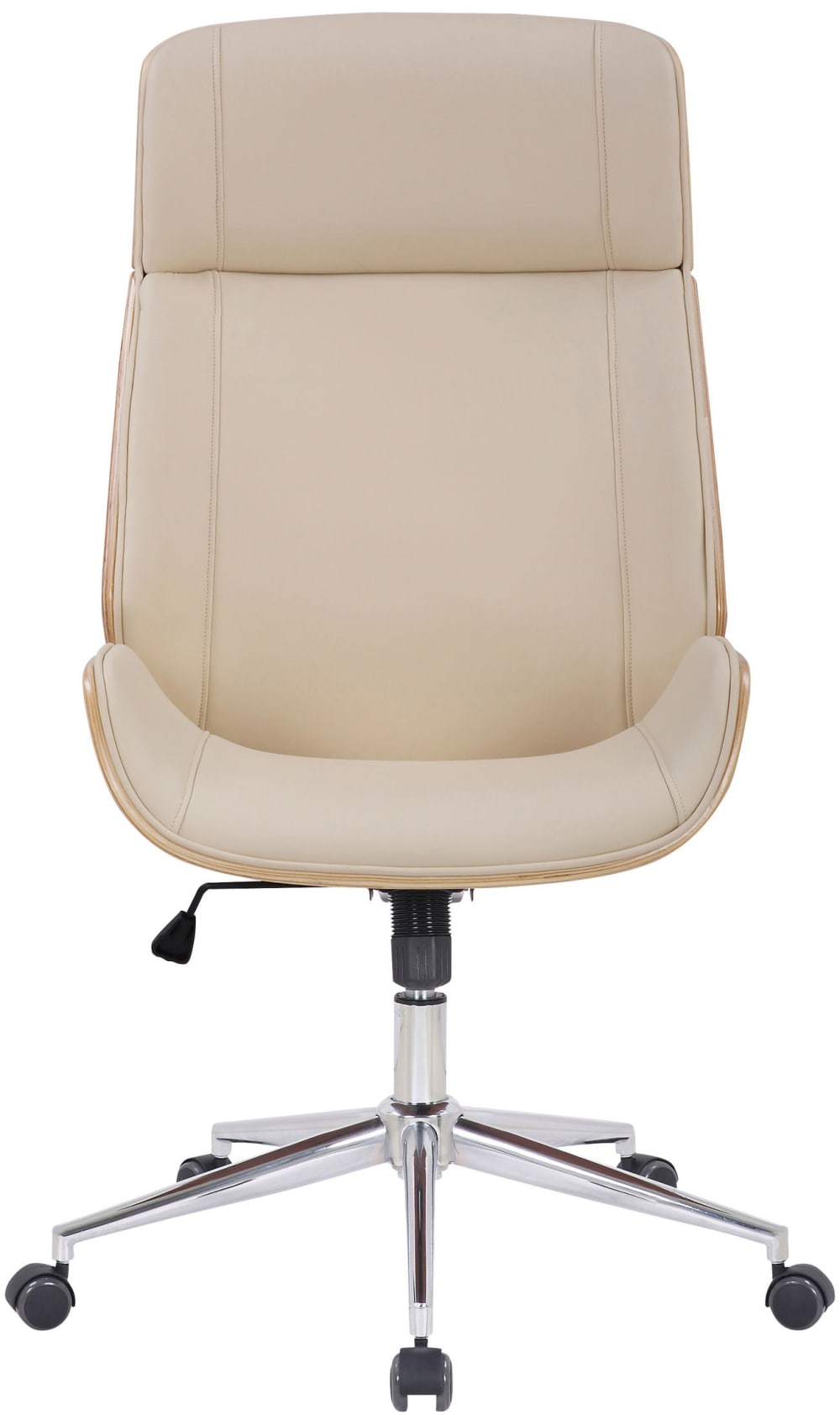 Silla de oficina giratoria regulable en simil cuero natural/crema - Maisons du Monde