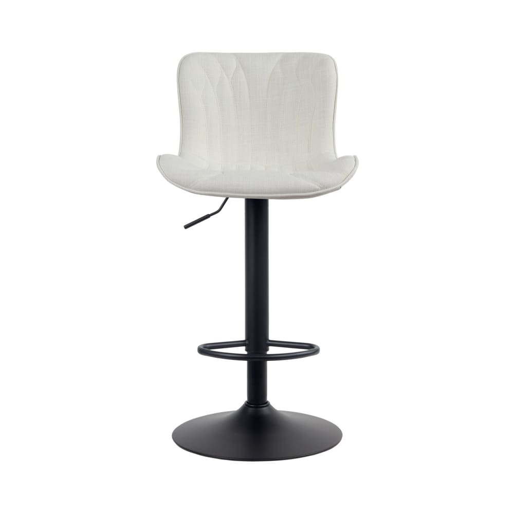 Tabouret de bar ajustable pivotant tissu Crème - Maisons du Monde