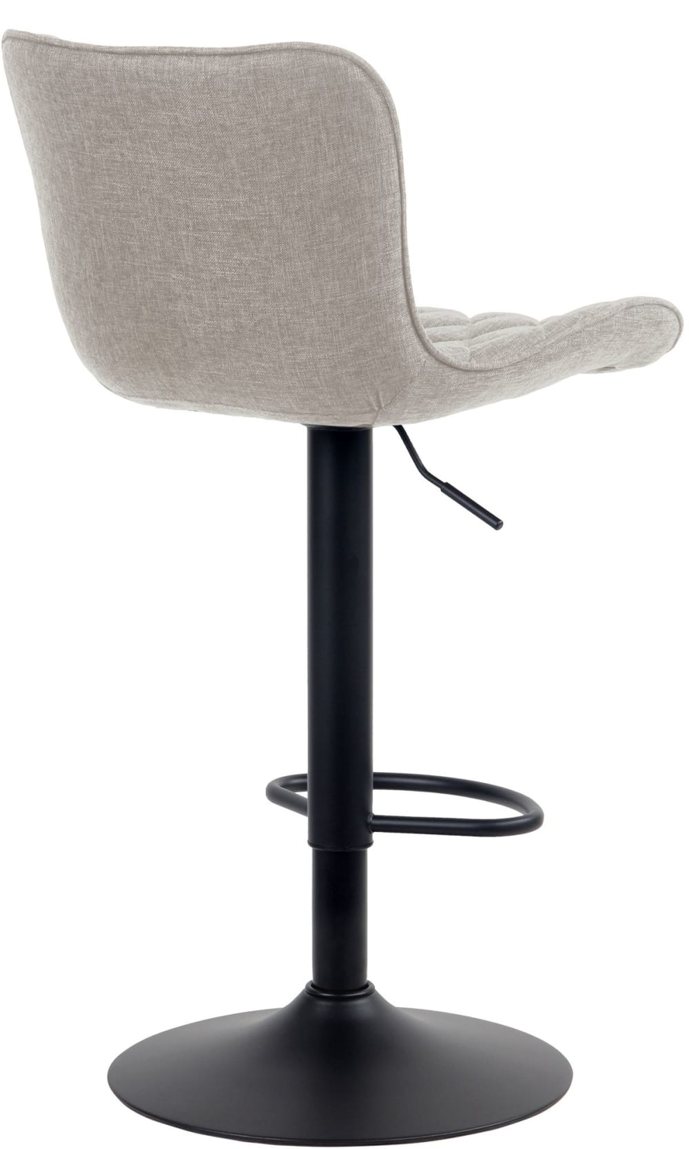 Lot de 2 tabourets de bar ajustables pivotants tissu Taupe