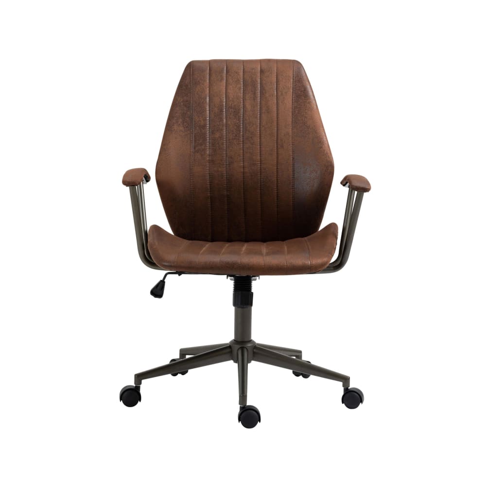 Silla de oficina giratoria regulable en Simil cuero Coñac - Maisons du Monde