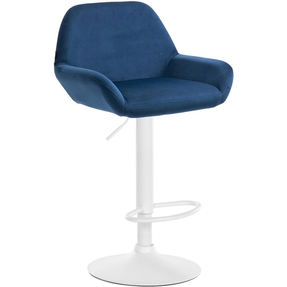 Barhocker Samt höhenverstellbar drehbar Samt blau - Maisons Du