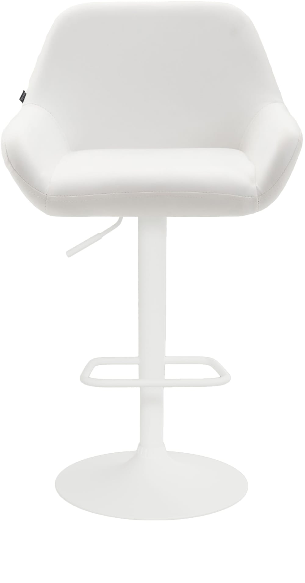 Tabouret de bar similicuir ajustable pivotant similicuir Blanc