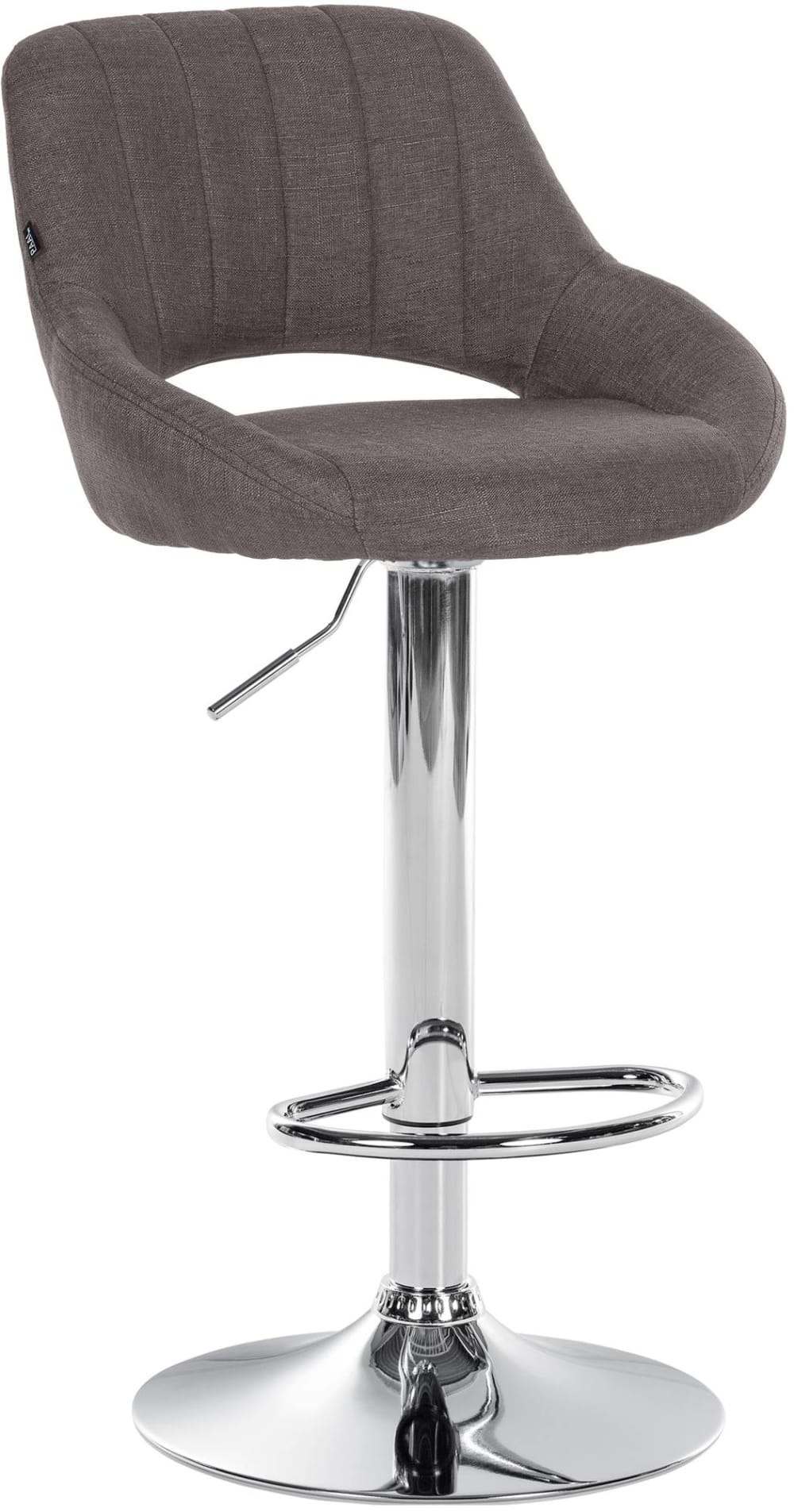 Tabouret de bar en tissu ajustable pivotant stoff gris foncé Tabouret de bar en tissu ajustable pivotant stoff gris foncé