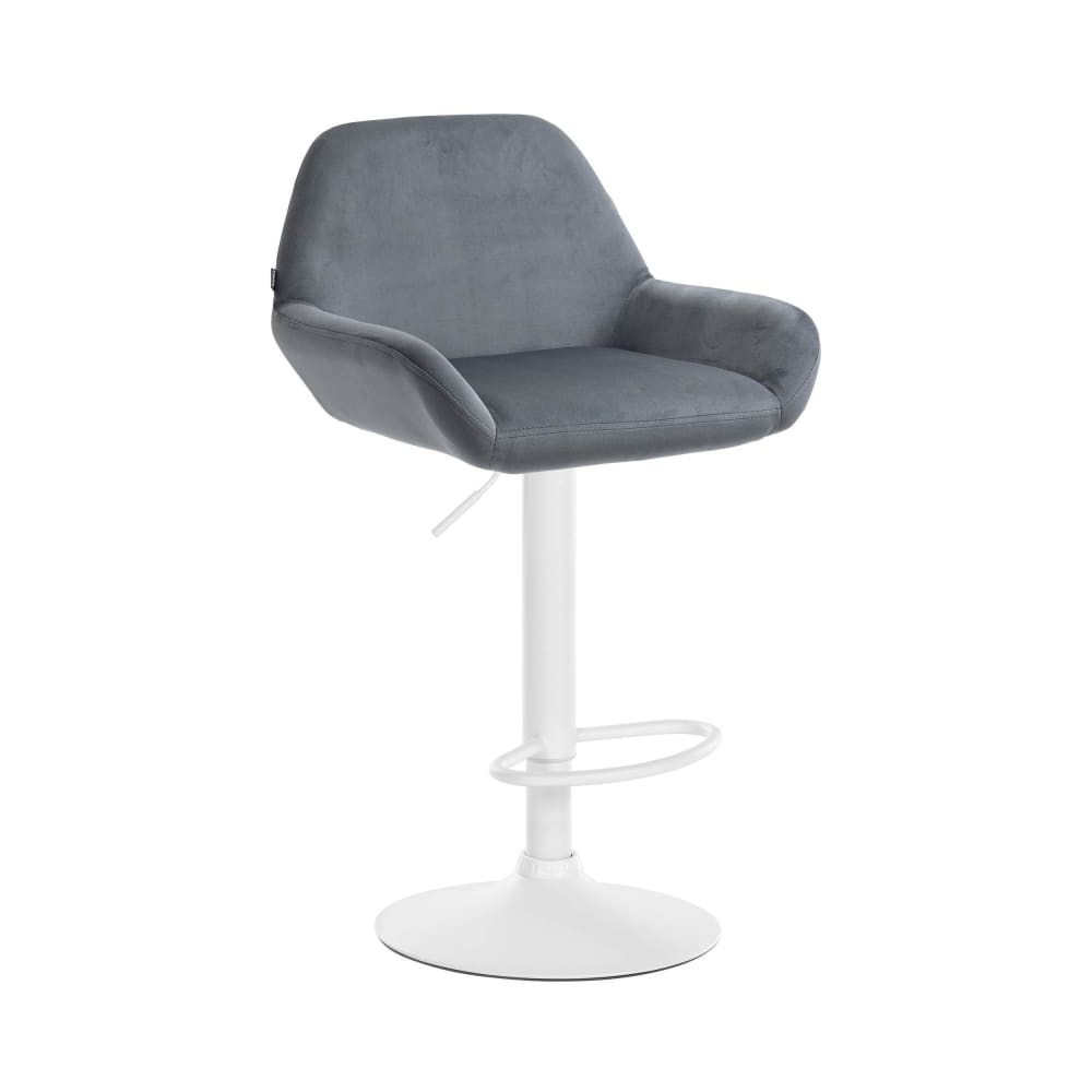 Tabouret de bar velours ajustable pivotant velours Gris foncé